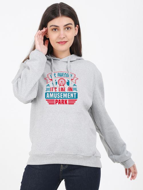 hooded neck graphic sweatshirt - 17971813 -  Standard Image - 0