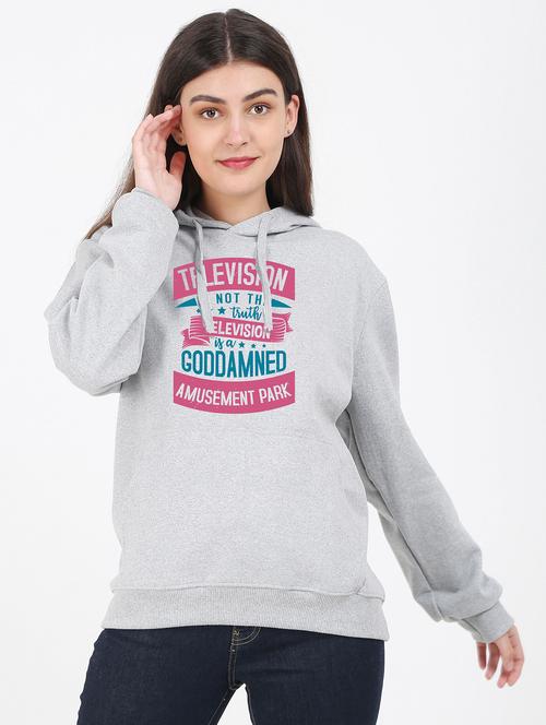 hooded neck graphic sweatshirt - 17971863 -  Standard Image - 0