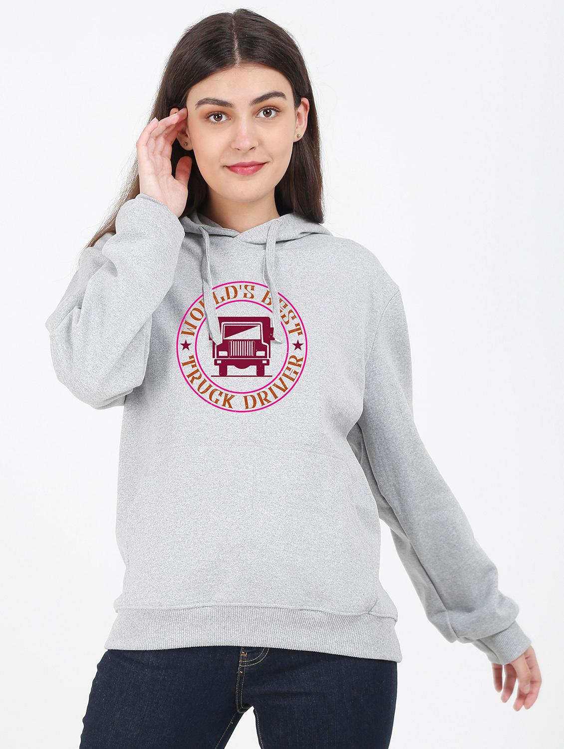 hooded neck graphic sweatshirt - 17971891 -  Zoom Image - 0
