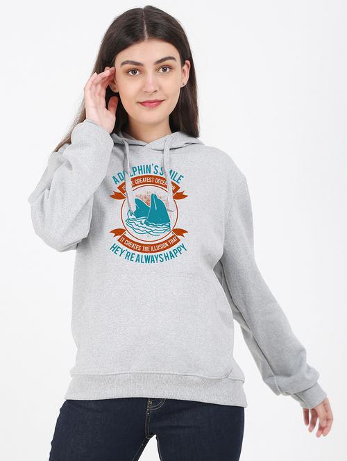 hooded neck graphic sweatshirt - 17971927 - Standard Image - 0