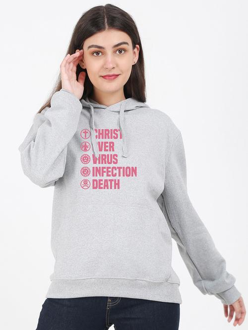 hooded neck graphic sweatshirt - 17971976 -  Standard Image - 0