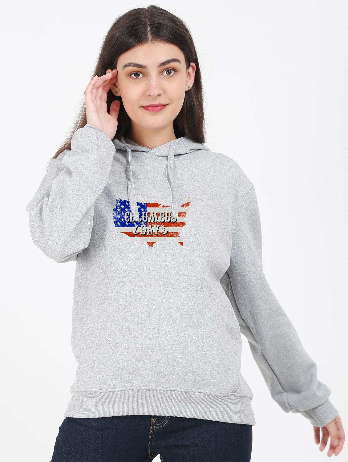 hooded neck graphic sweatshirt - 17971981 -  Zoom Image - 0