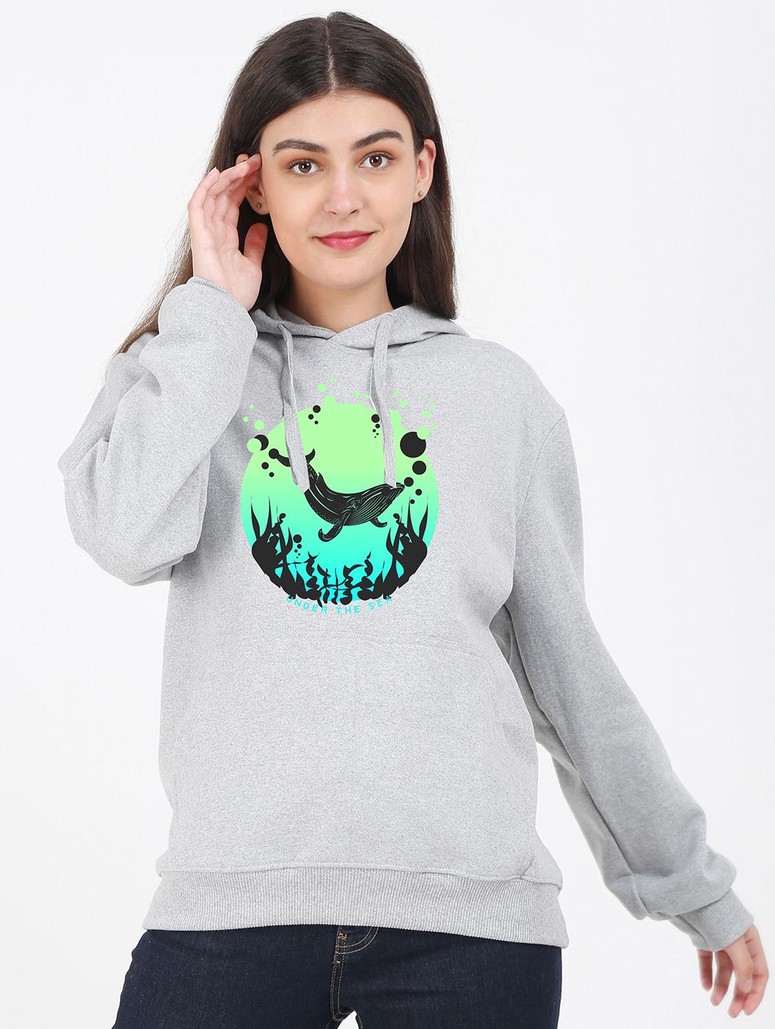 hooded neck graphic sweatshirt - 17972011 -  Zoom Image - 0