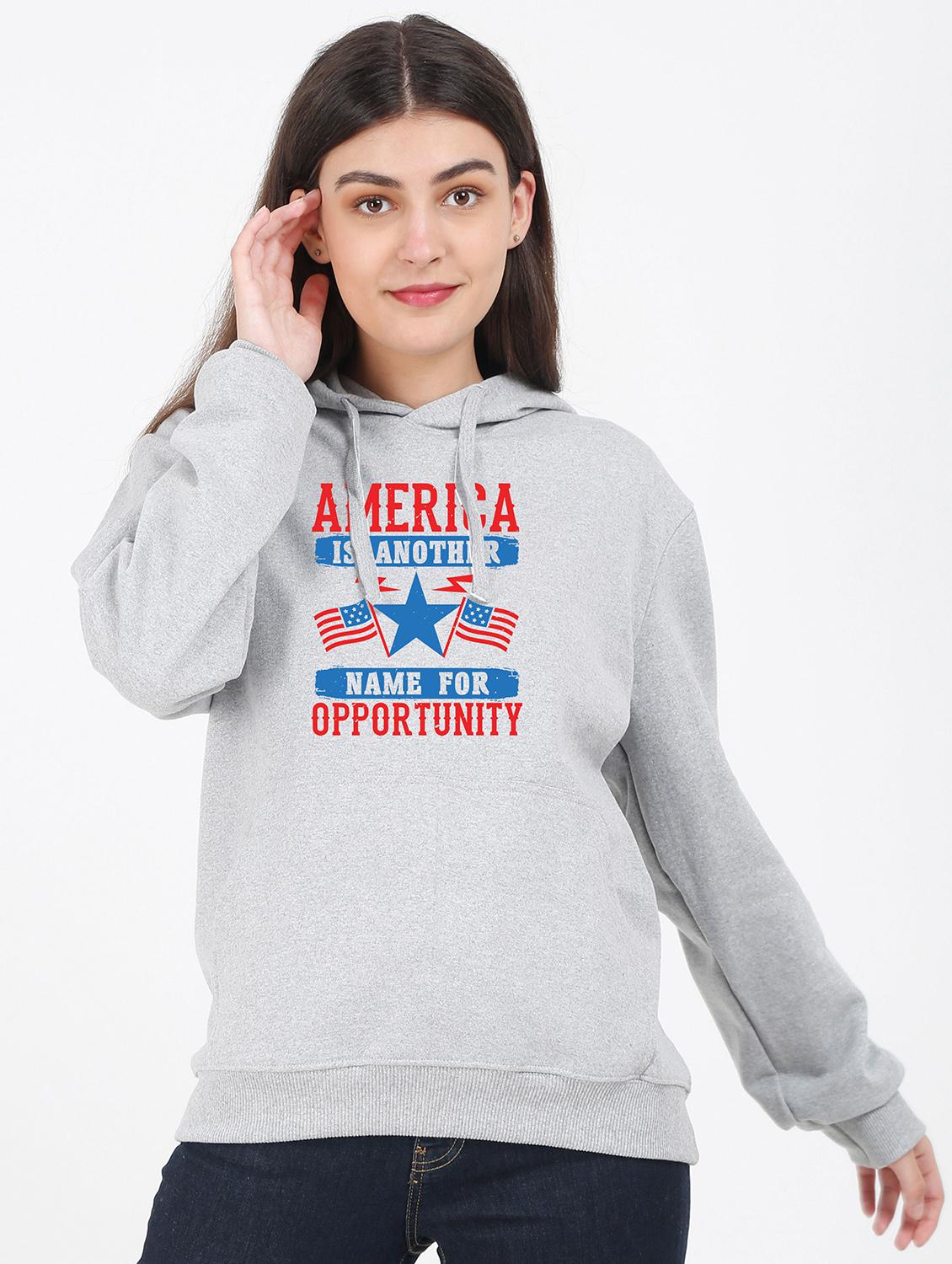 hooded neck graphic sweatshirt - 17972049 -  Zoom Image - 0