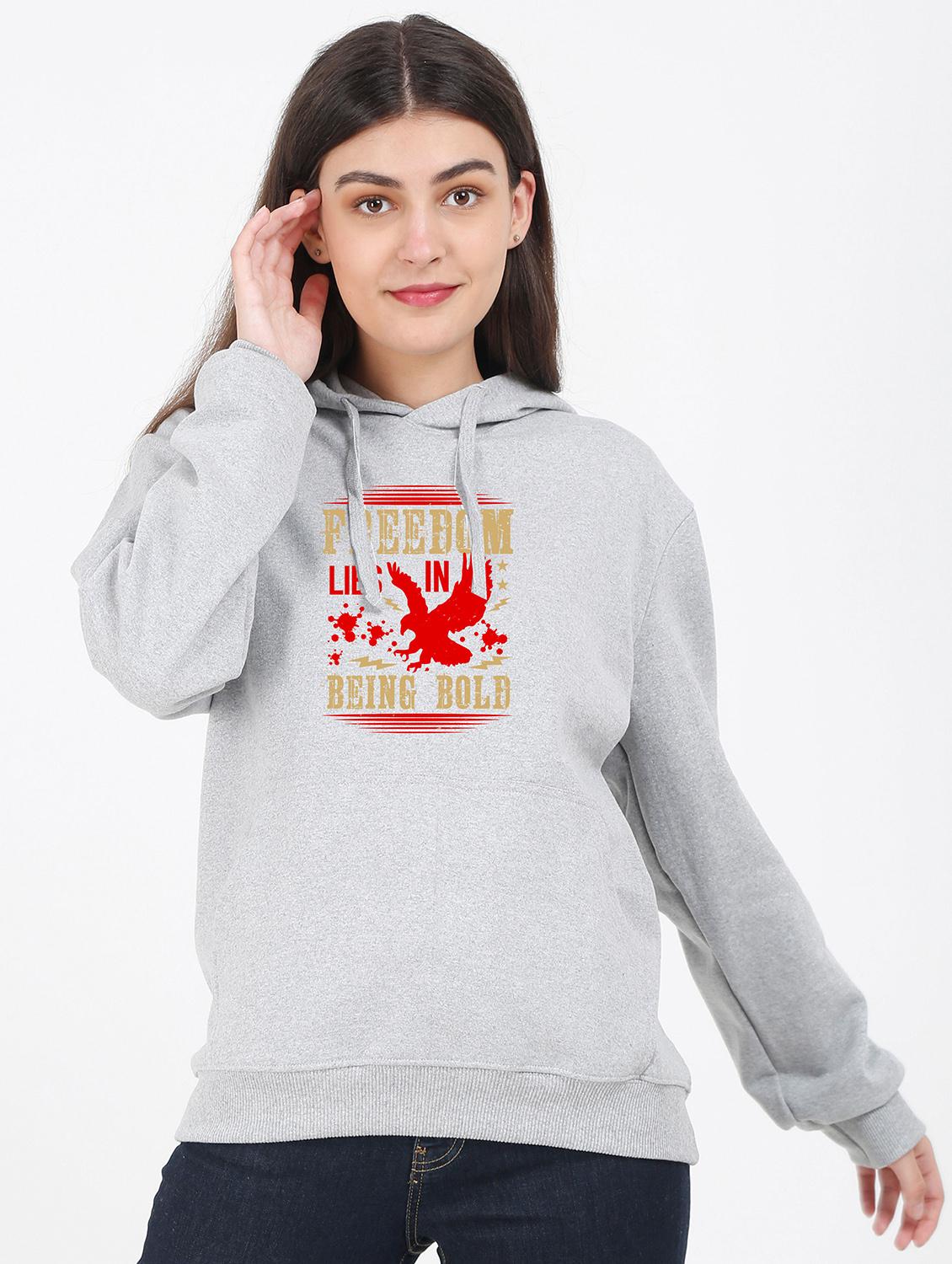 hooded neck graphic sweatshirt - 17972053 -  Zoom Image - 0