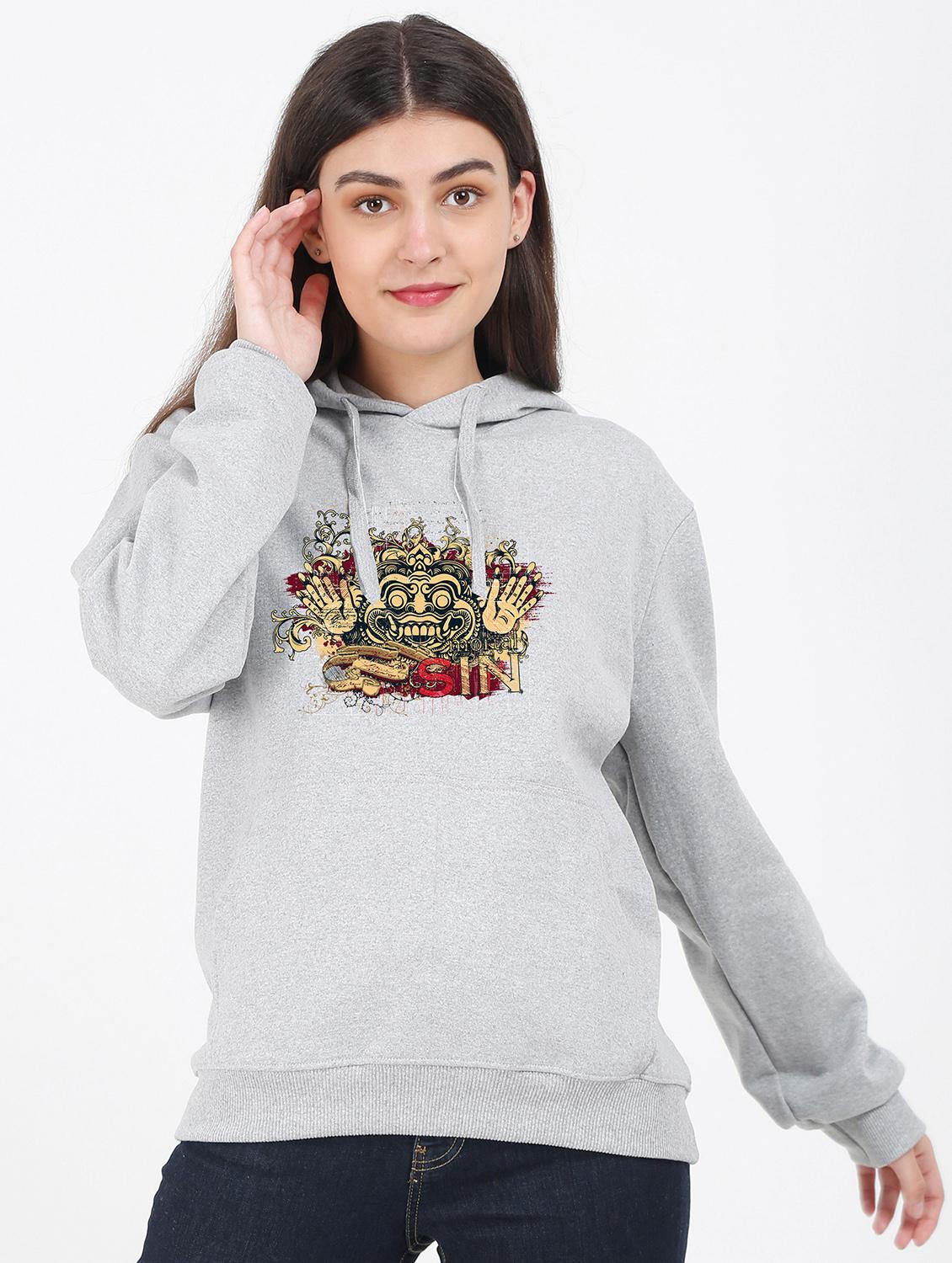hooded neck graphic sweatshirt - 17972138 - Zoom Image - 0