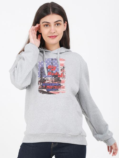 hooded neck graphic sweatshirt - 17972141 -  Standard Image - 0