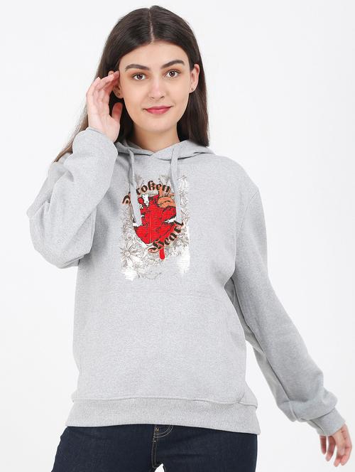 hooded neck graphic sweatshirt - 17972156 -  Standard Image - 0