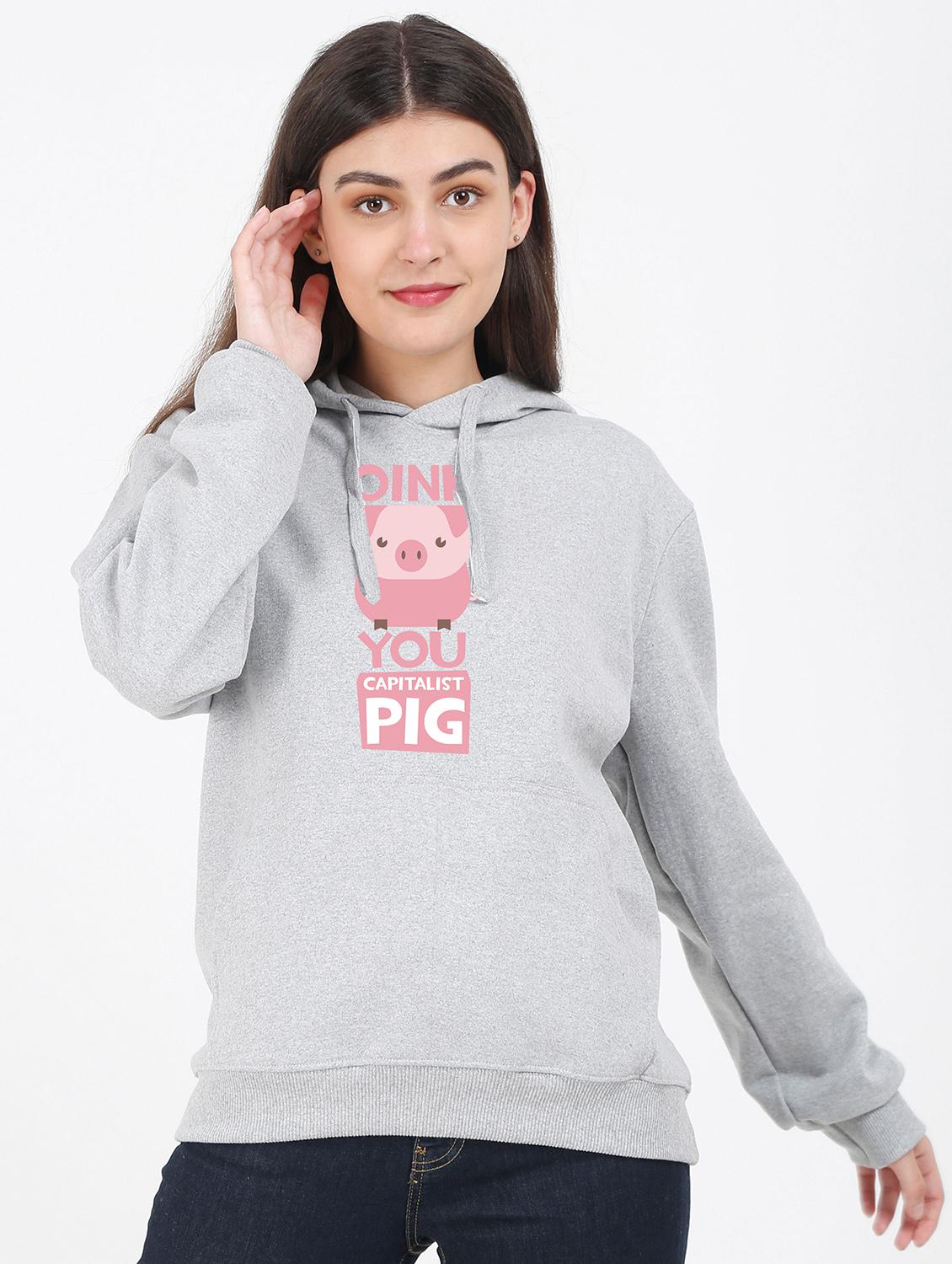 hooded neck graphic sweatshirt - 17972187 - Zoom Image - 0