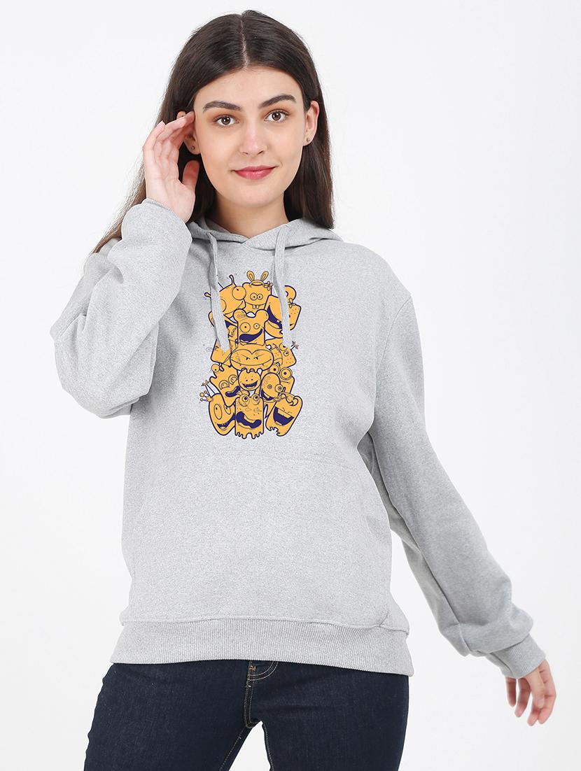 hooded neck graphic sweatshirt - 17972226 -  Zoom Image - 0
