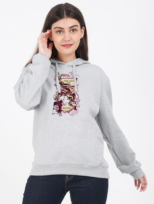 hooded neck graphic sweatshirt - 17972228 -  Standard Image - 0