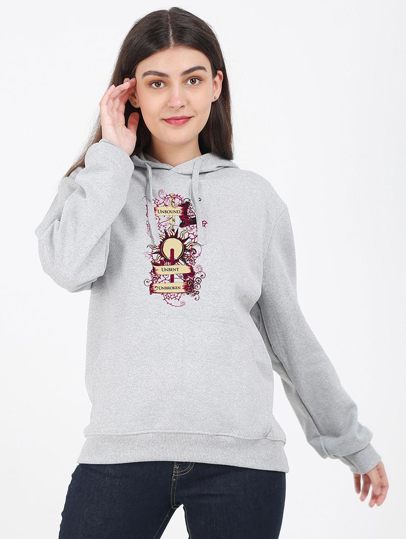 hooded neck graphic sweatshirt - 17972229 -  Zoom Image - 0