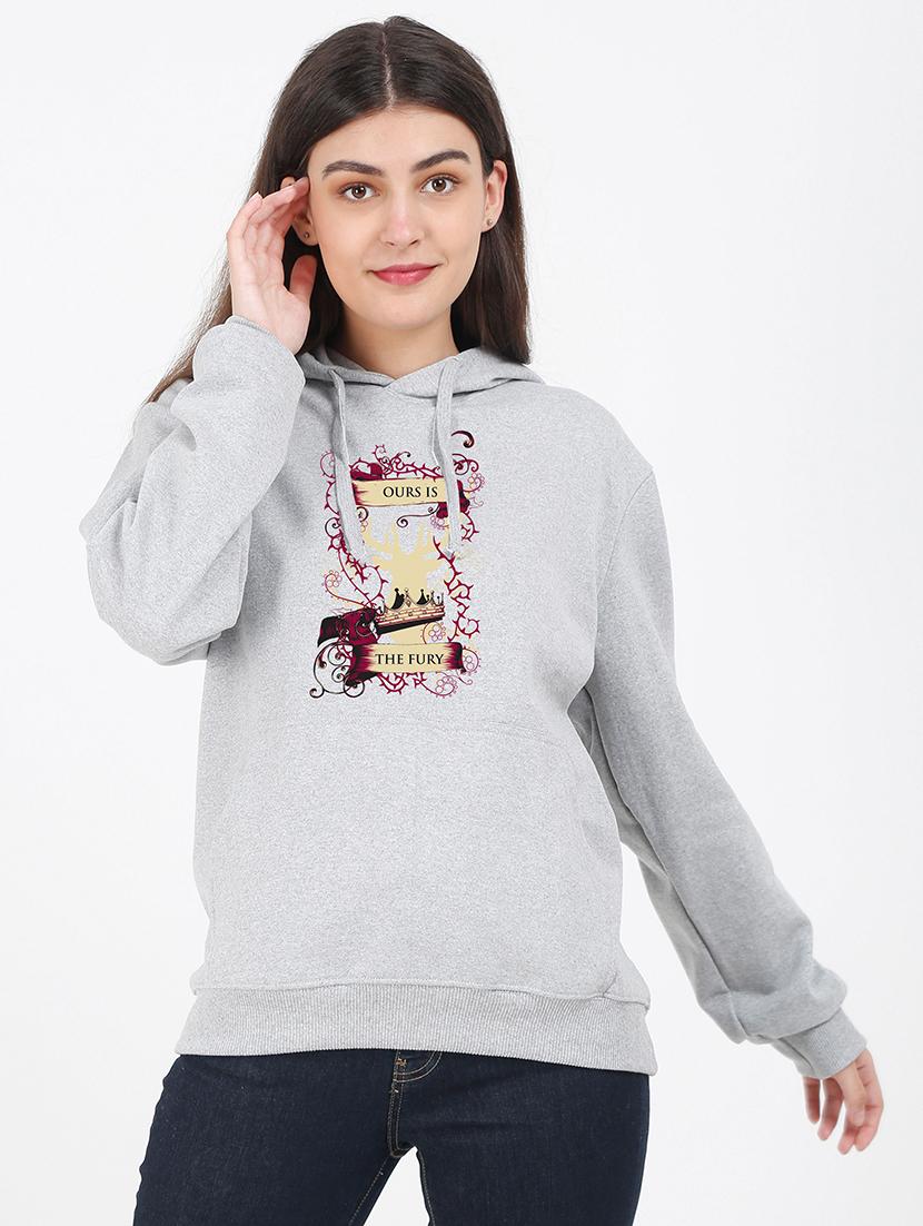 hooded neck graphic sweatshirt - 17972230 -  Zoom Image - 0