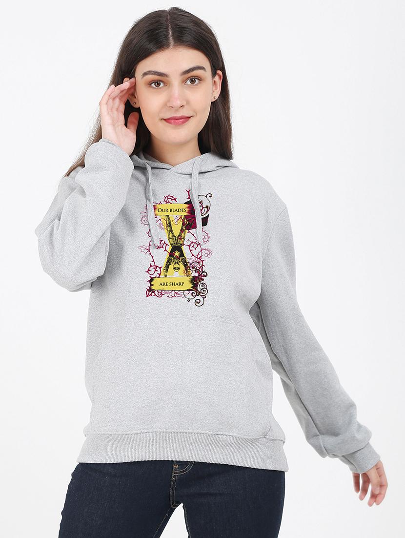 hooded neck graphic sweatshirt - 17972232 - Zoom Image - 0