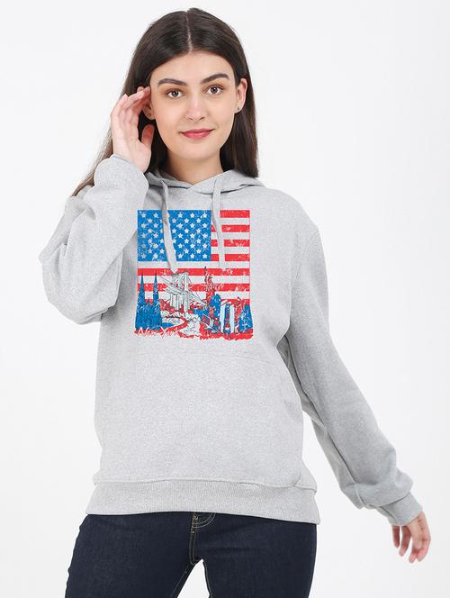 hooded neck graphic sweatshirt - 17972237 - Standard Image - 0