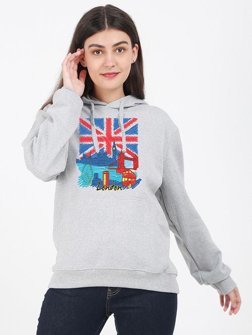 hooded neck graphic sweatshirt - 17972240 -  Standard Image - 0
