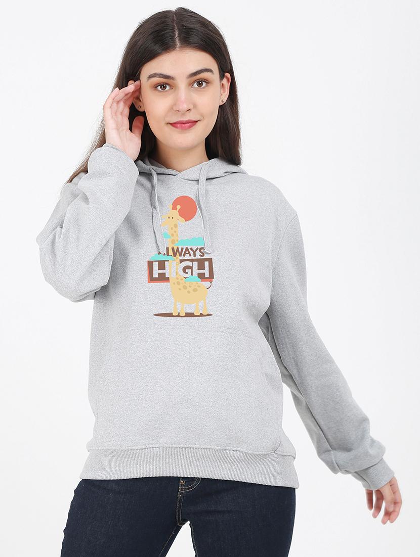 hooded neck graphic sweatshirt - 17972248 -  Zoom Image - 0
