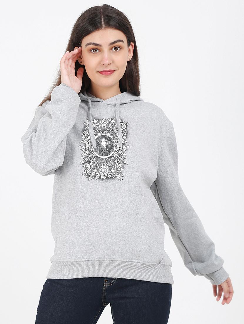 hooded neck graphic sweatshirt - 17972293 - Zoom Image - 0