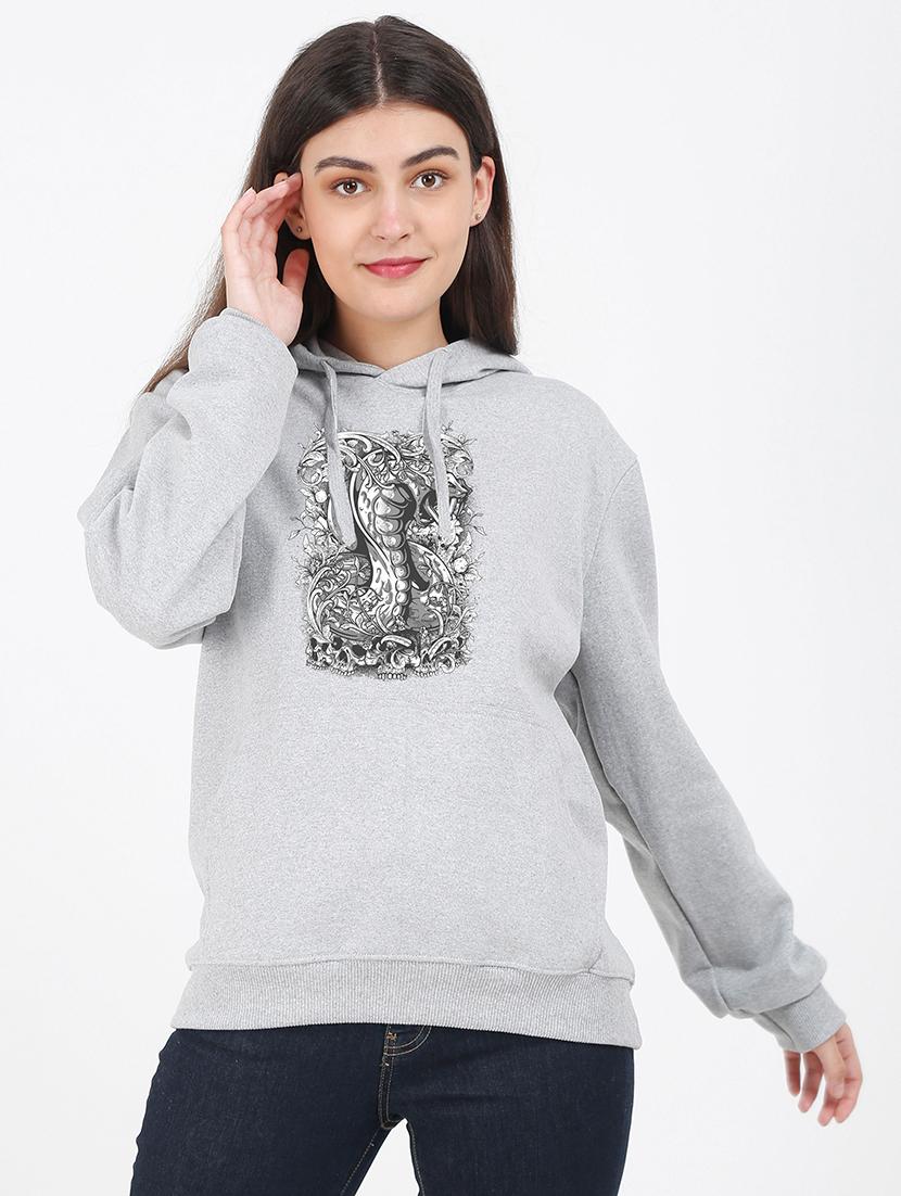 hooded neck graphic sweatshirt - 17972296 -  Zoom Image - 0