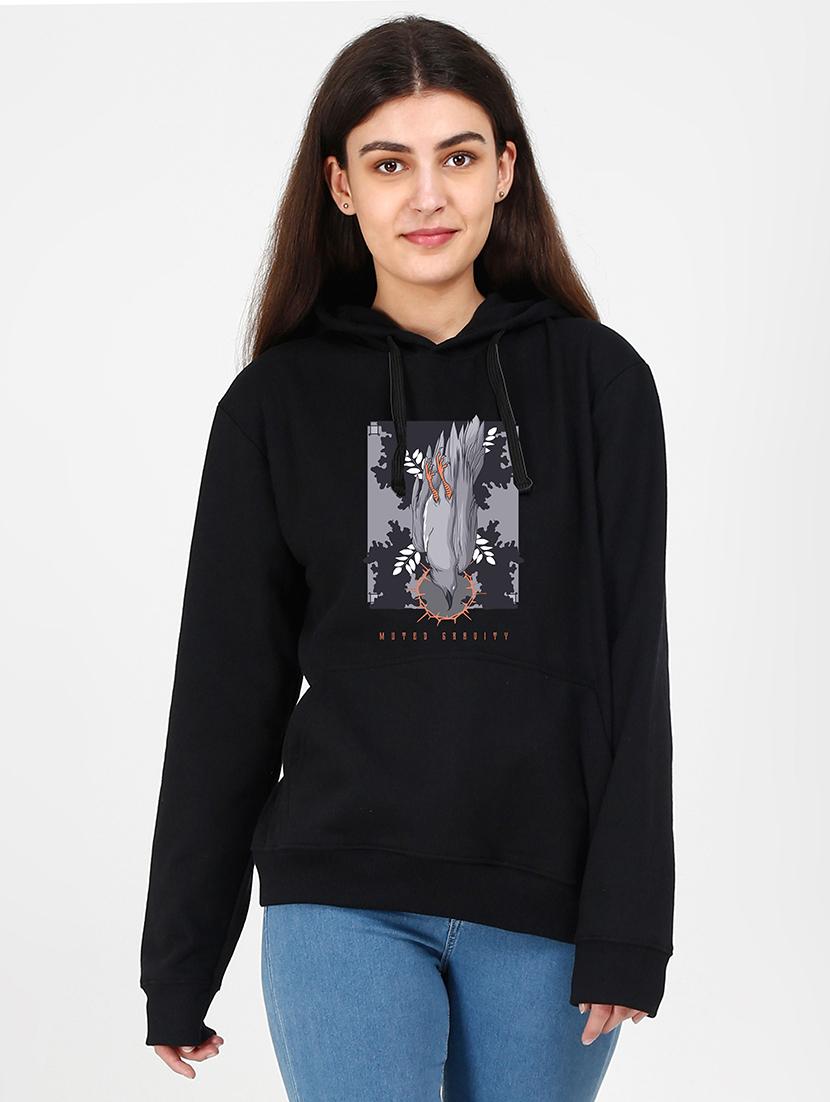 hooded neck graphic sweatshirt - 17972309 -  Zoom Image - 0