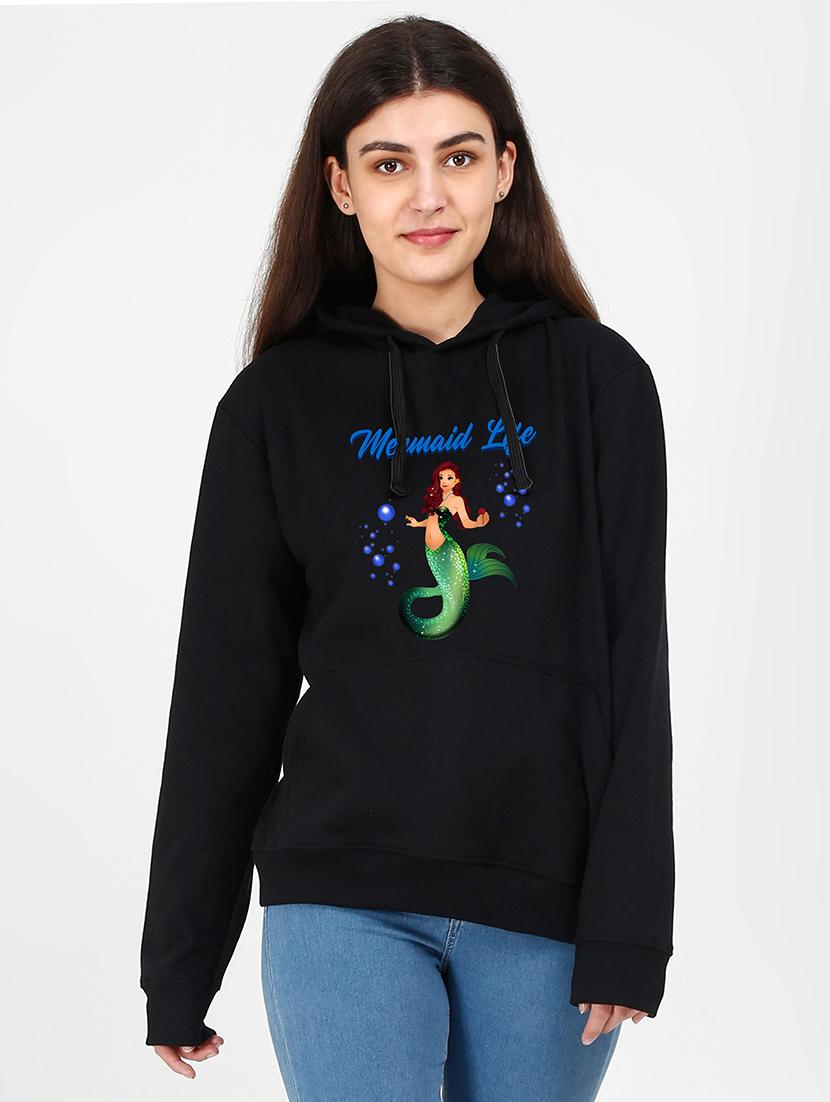 hooded neck graphic sweatshirt - 17972311 -  Zoom Image - 0