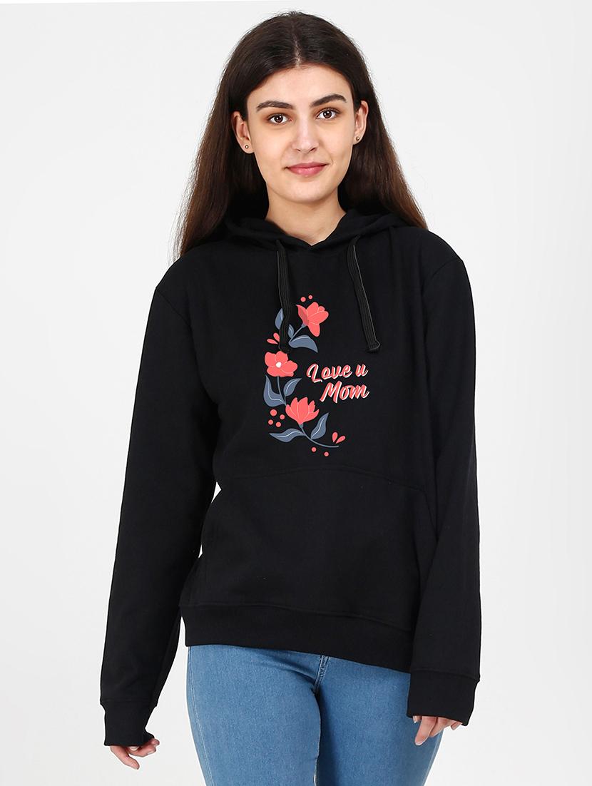 hooded neck graphic sweatshirt - 17972321 -  Zoom Image - 0