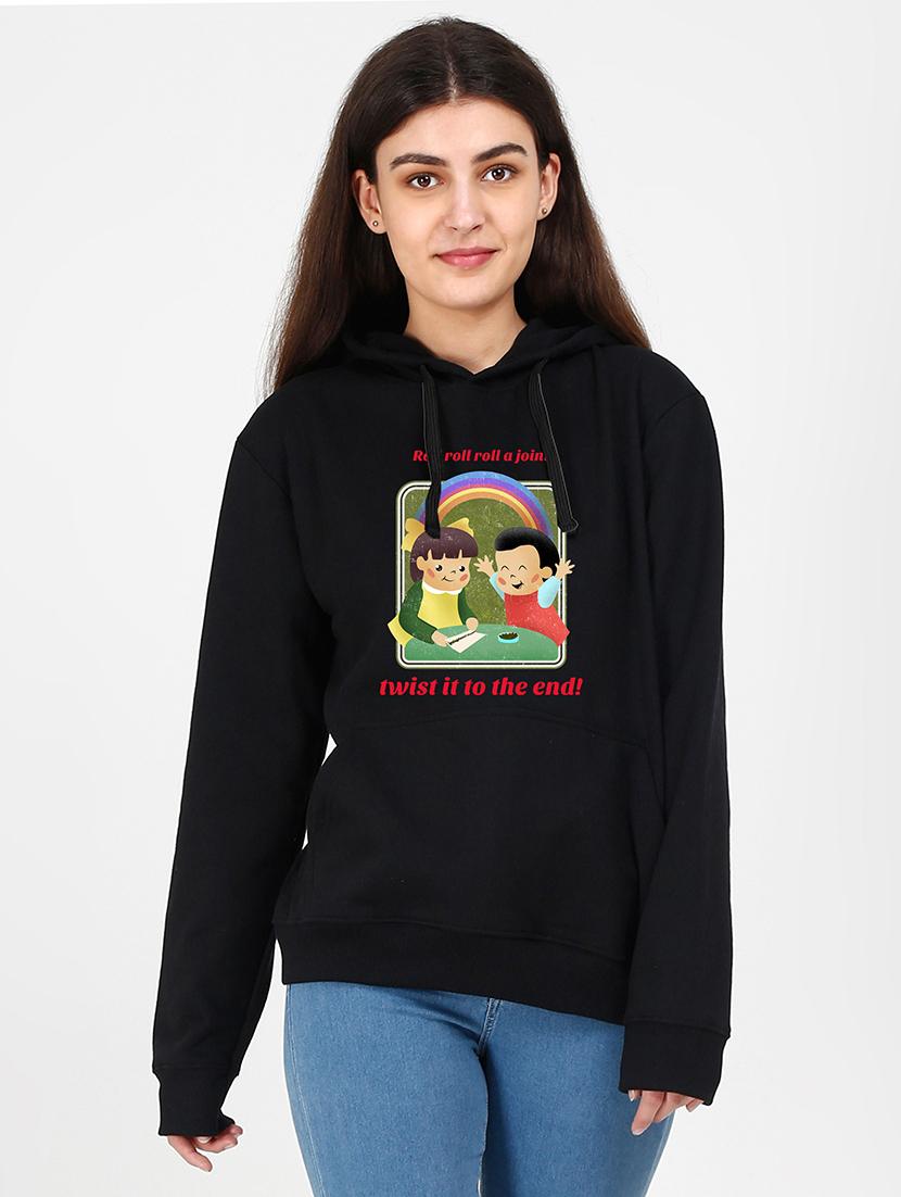 hooded neck graphic sweatshirt - 17972359 -  Zoom Image - 0