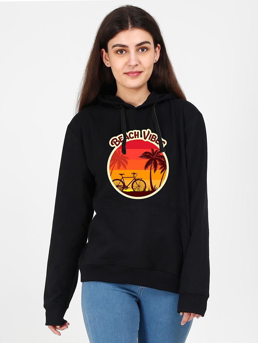 hooded neck graphic sweatshirt - 17972379 -  Zoom Image - 0