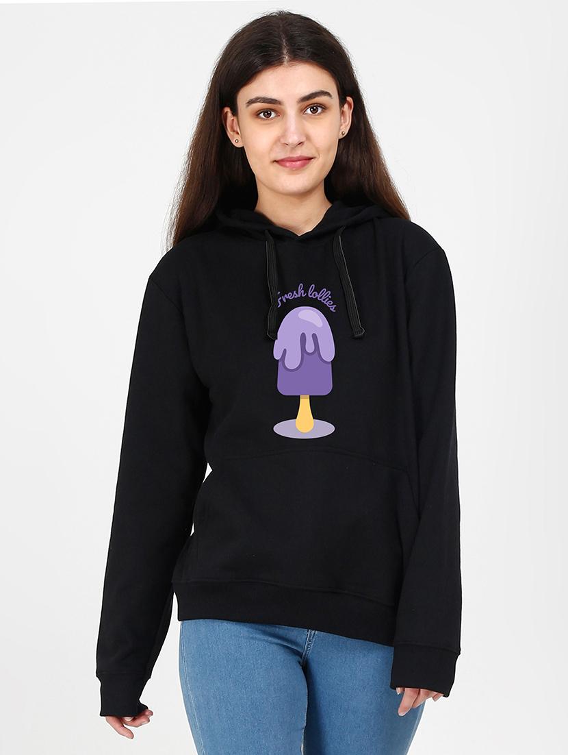 hooded neck graphic sweatshirt - 17972388 -  Zoom Image - 0