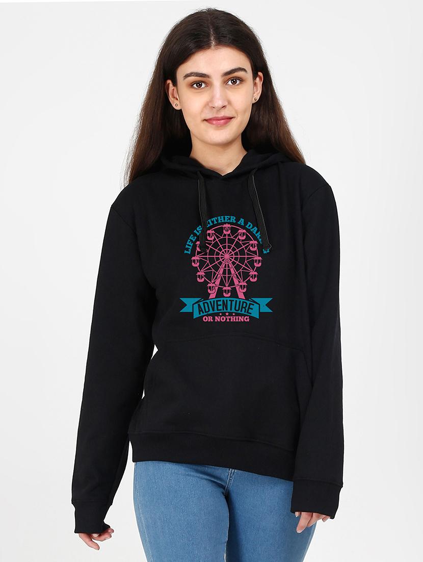hooded neck graphic sweatshirt - 17972577 - Zoom Image - 0