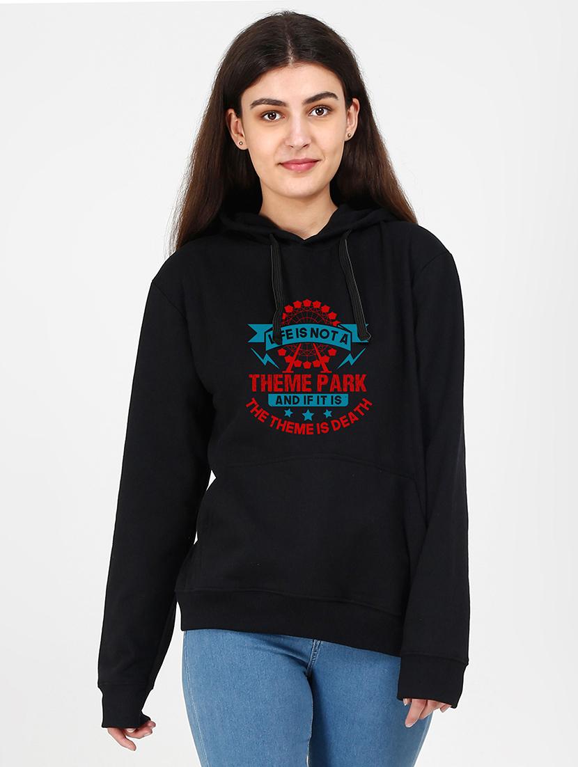 hooded neck graphic sweatshirt - 17972578 -  Zoom Image - 0