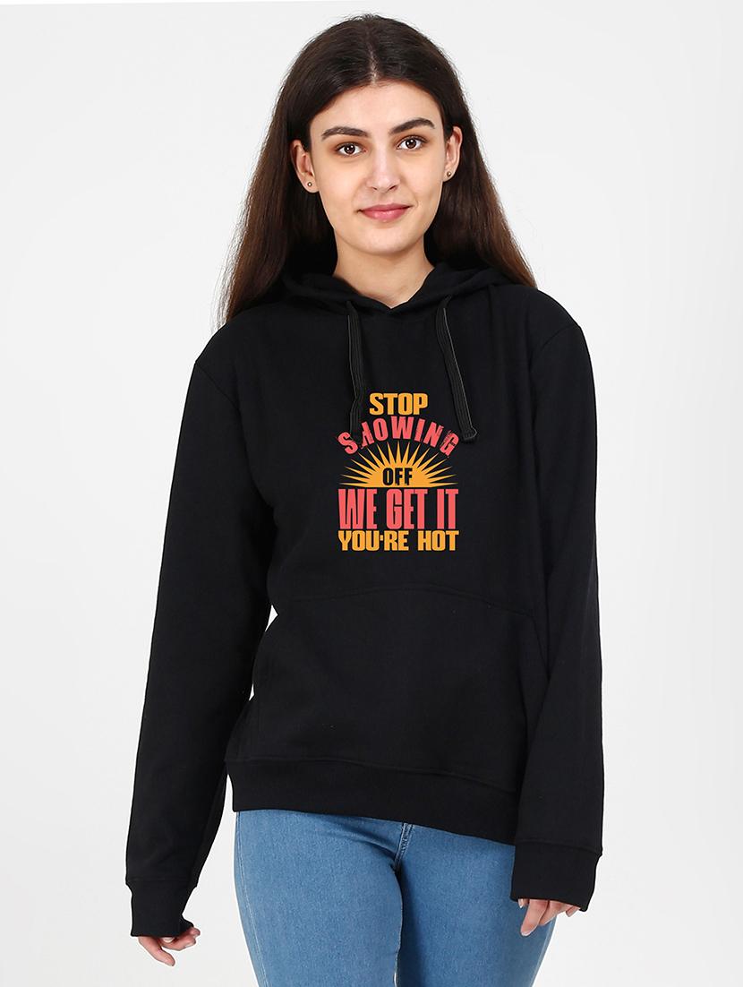 hooded neck graphic sweatshirt - 17972655 -  Zoom Image - 0