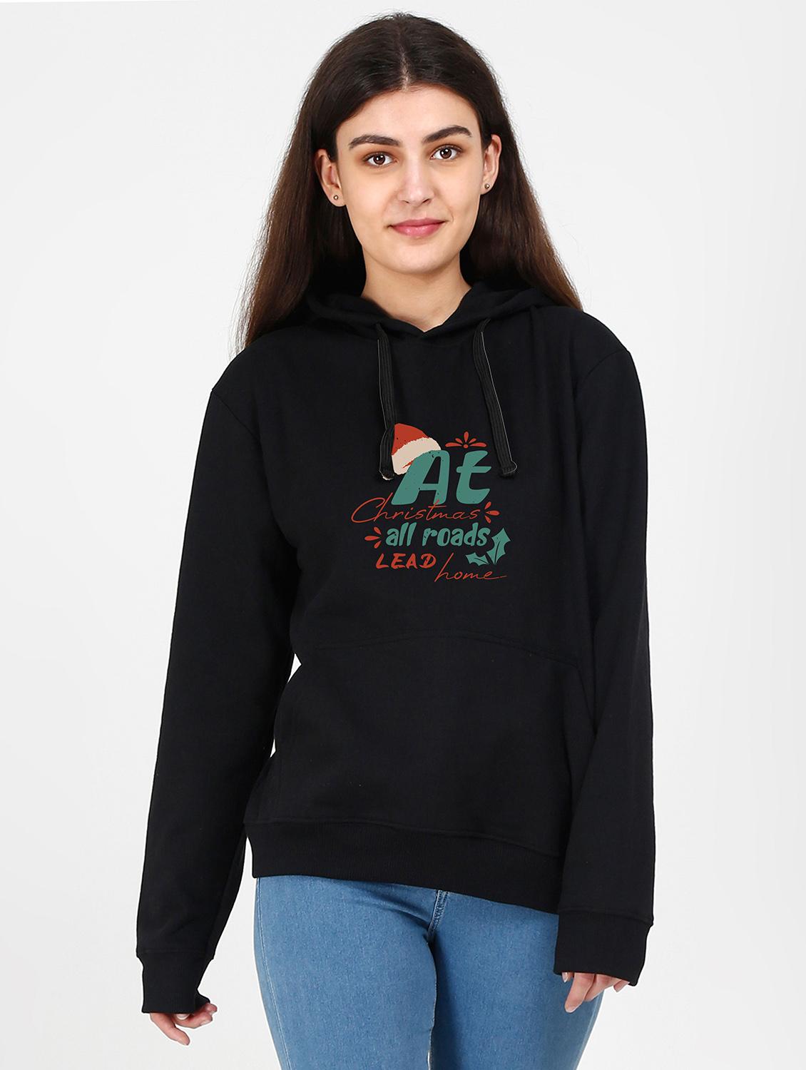 hooded neck graphic sweatshirt - 17972817 -  Zoom Image - 0