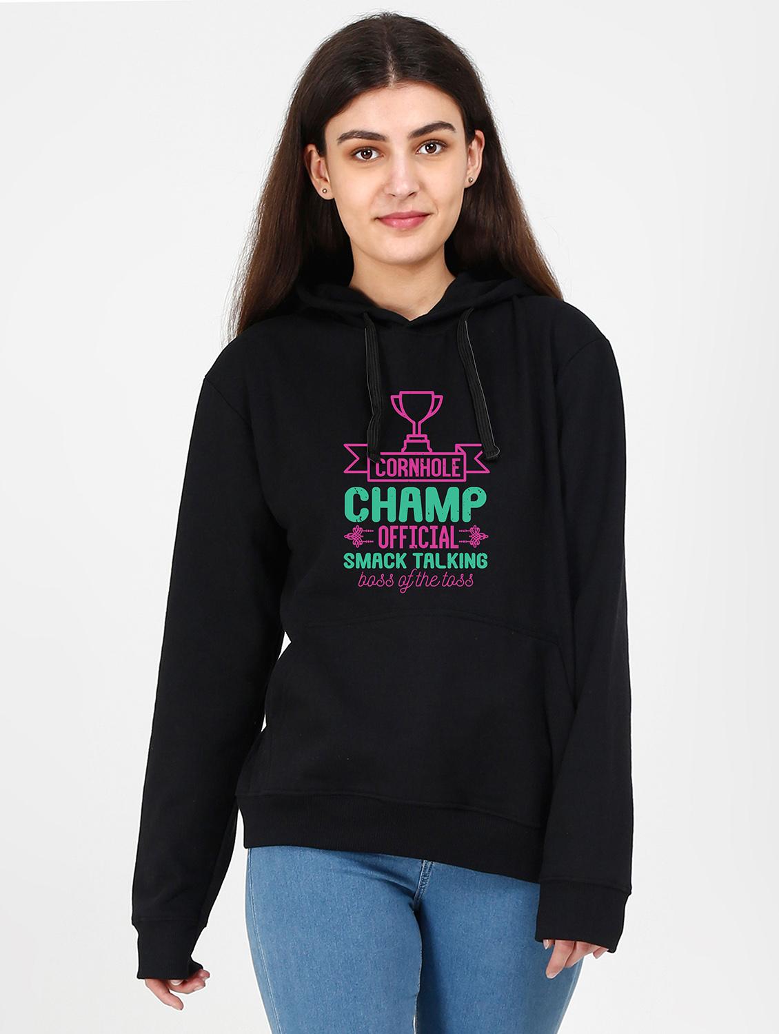 hooded neck graphic sweatshirt - 17972879 - Zoom Image - 0