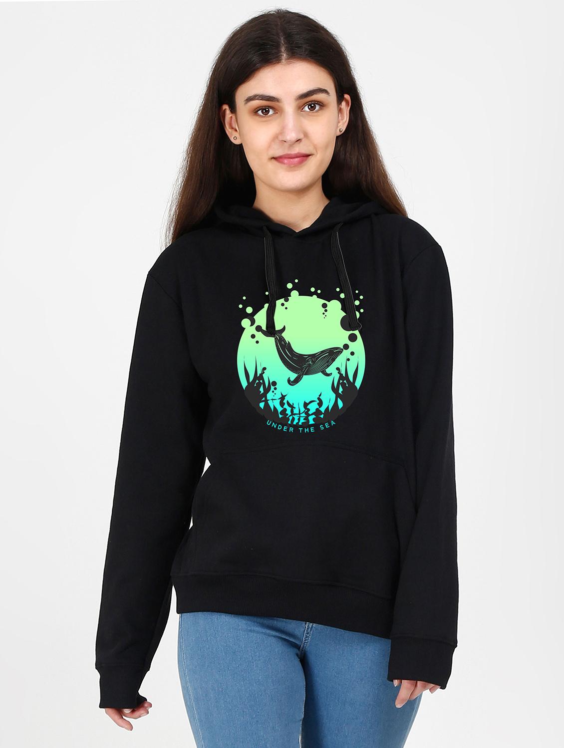 hooded neck graphic sweatshirt - 17972910 -  Zoom Image - 0