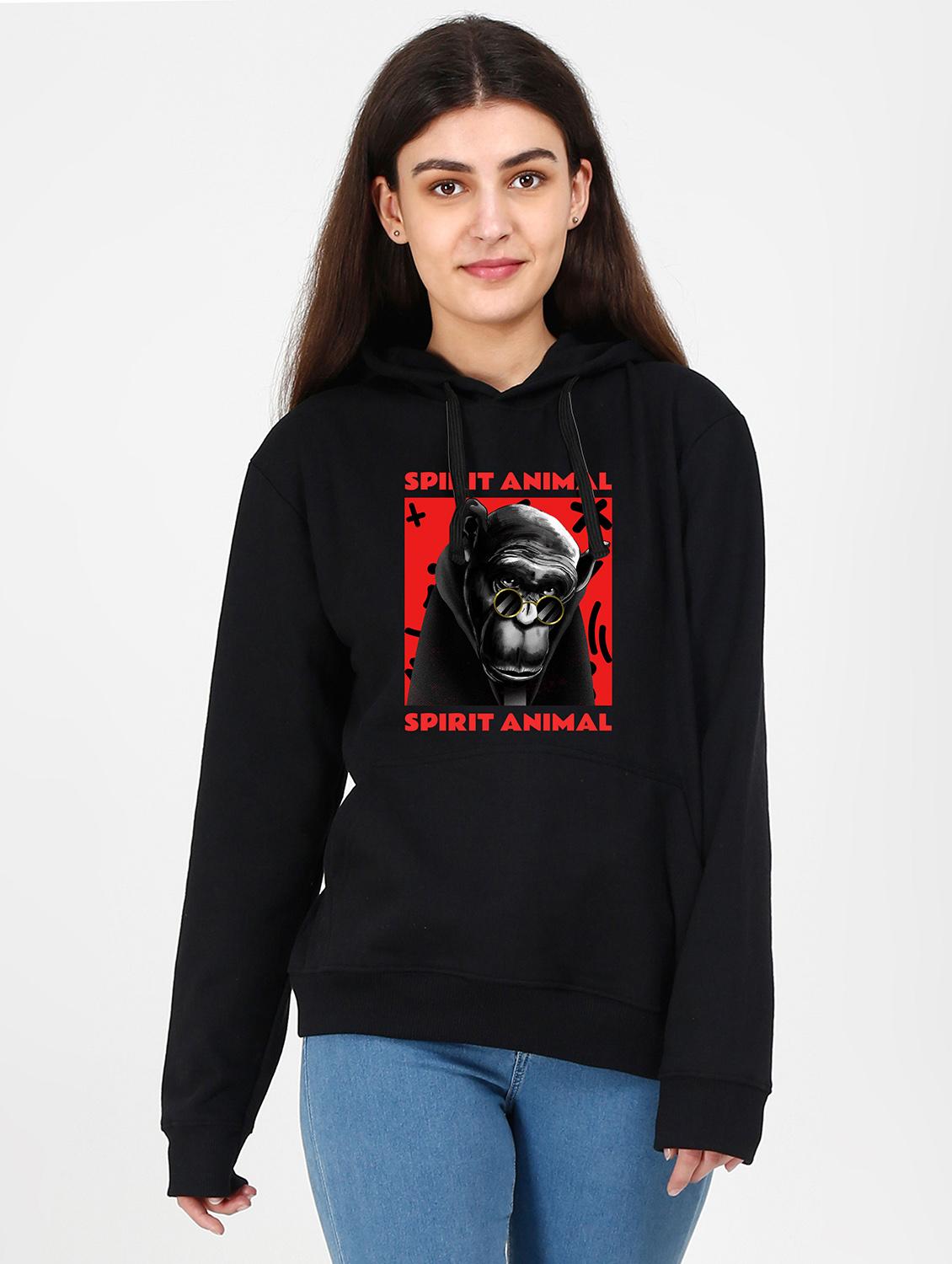hooded neck graphic sweatshirt - 17972923 -  Zoom Image - 0