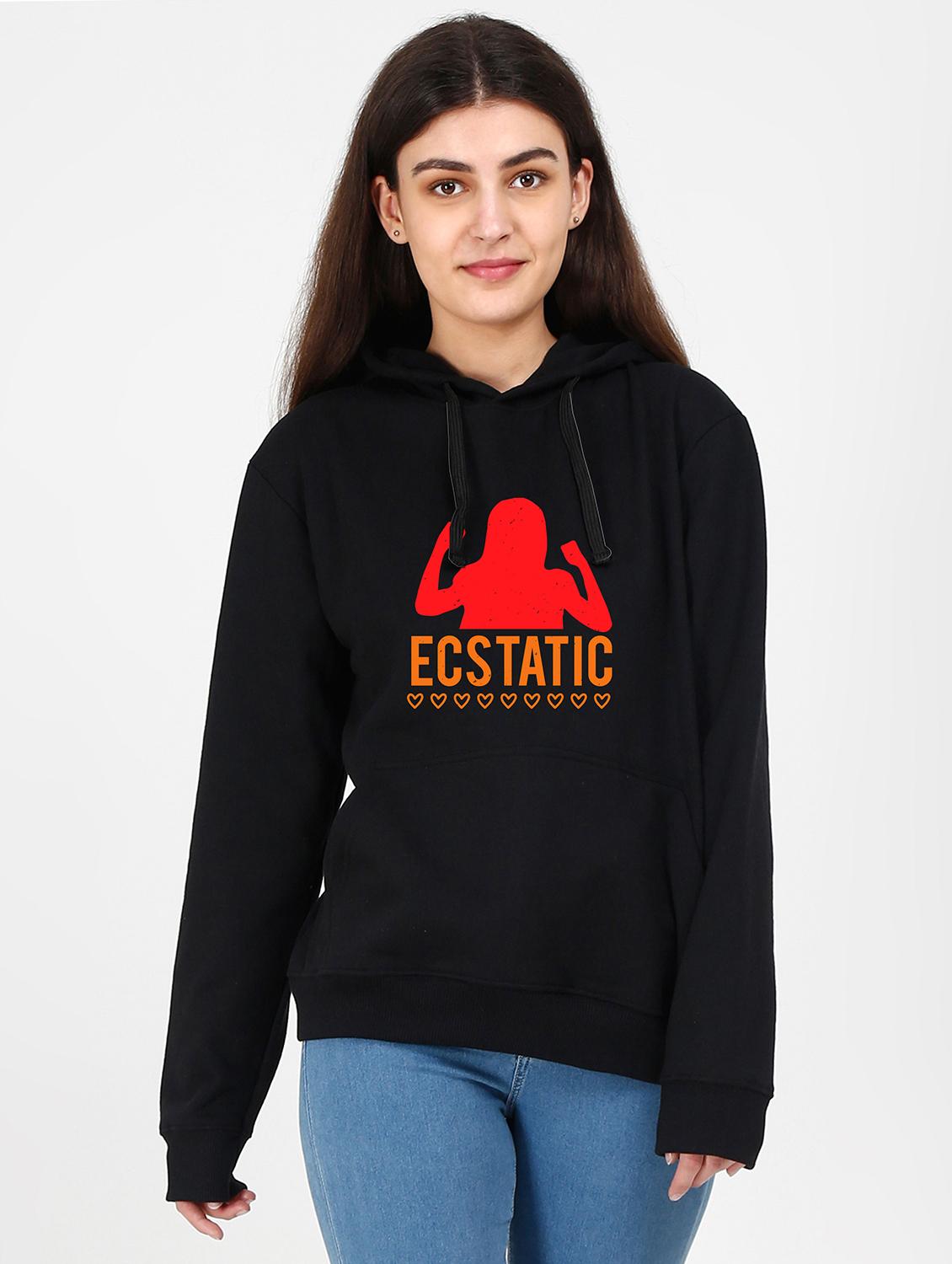 hooded neck graphic sweatshirt - 17972983 -  Zoom Image - 0