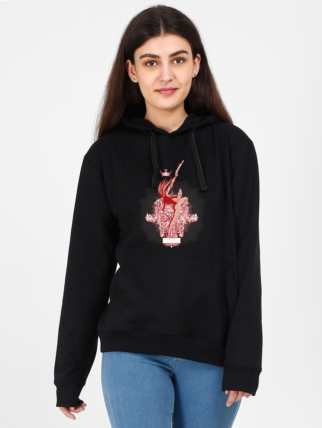 hooded neck graphic sweatshirt - 17973052 - Zoom Image - 0