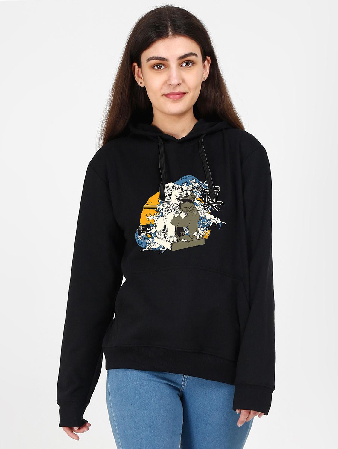 hooded neck graphic sweatshirt - 17973079 -  Zoom Image - 0