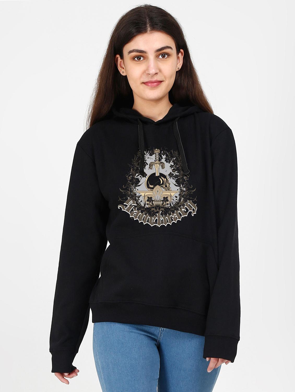 hooded neck graphic sweatshirt - 17973089 - Zoom Image - 0