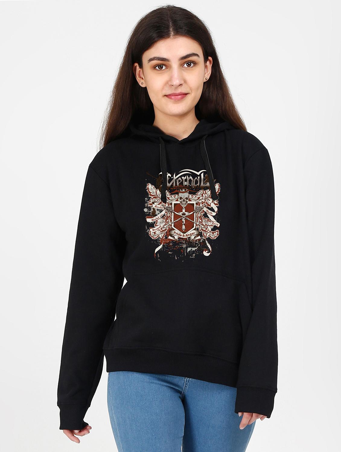 hooded neck graphic sweatshirt - 17973090 -  Zoom Image - 0