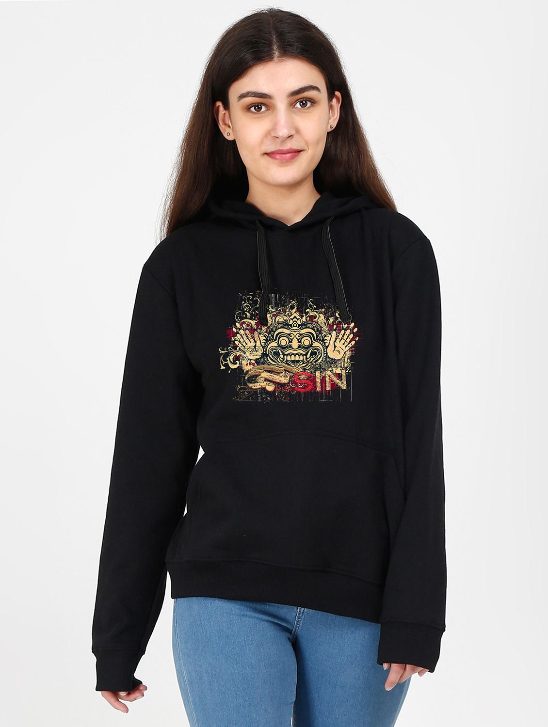 hooded neck graphic sweatshirt - 17973092 -  Zoom Image - 0