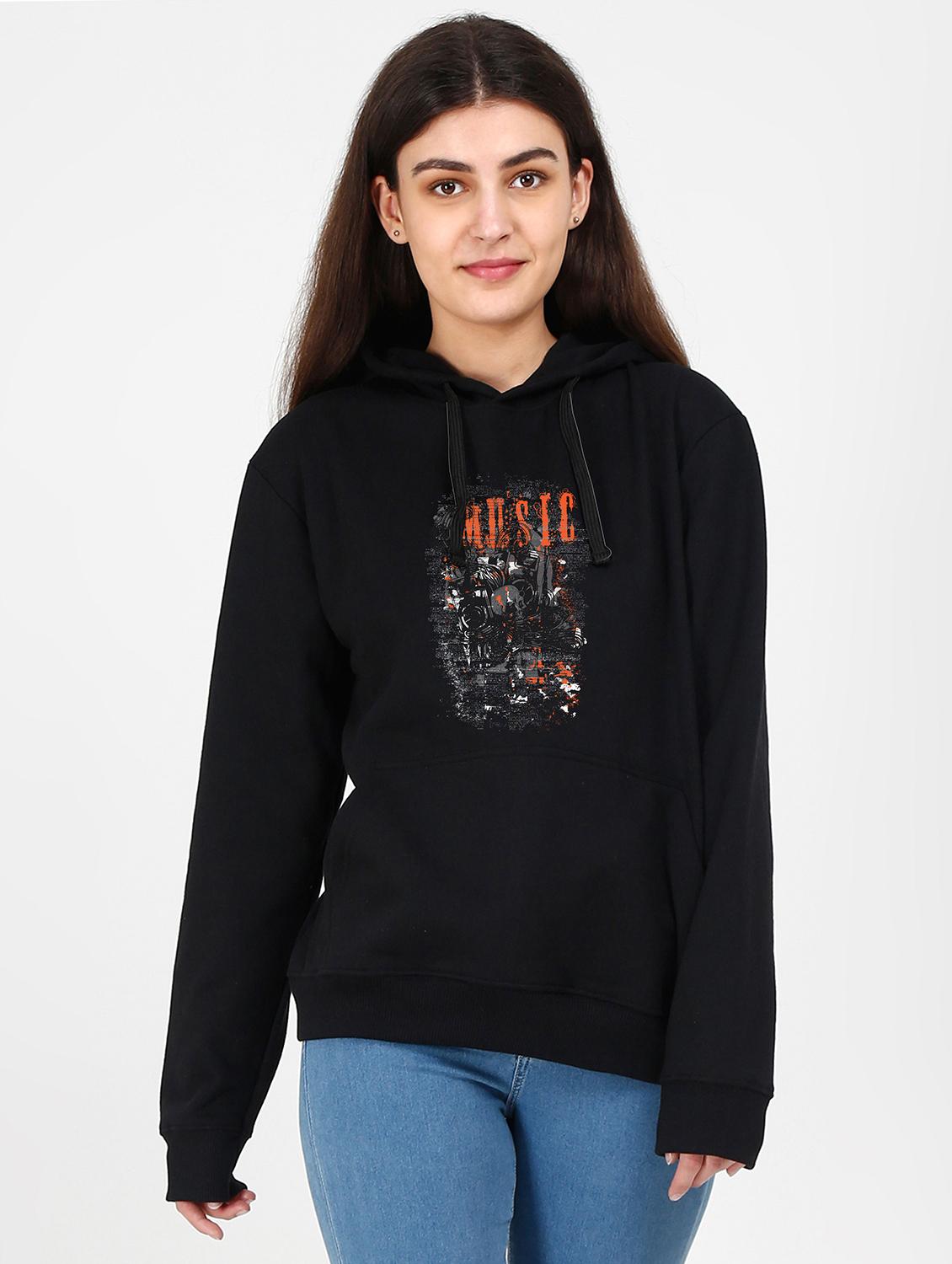 hooded neck graphic sweatshirt - 17973117 - Zoom Image - 0