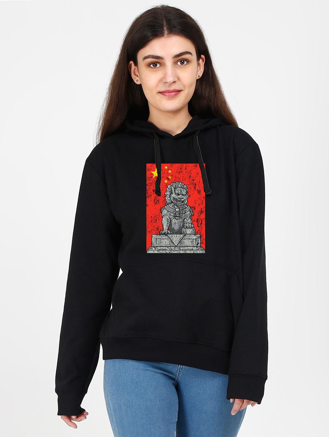 hooded neck graphic  sweatshirt - 17973170 -  Zoom Image - 0