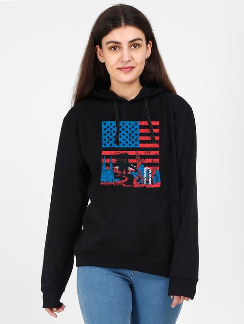 hooded neck graphic sweatshirt - 17973172 - Standard Image - 0