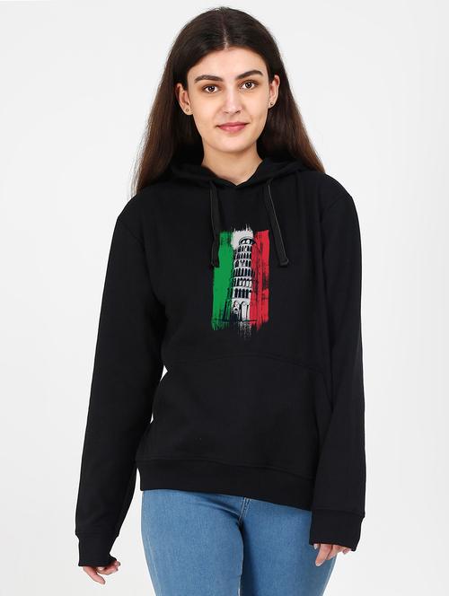 hooded neck graphic sweatshirt - 17973177 - Standard Image - 0
