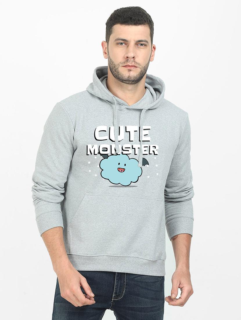 grey printed sweatshirt - 17973762 - Zoom Image - 0