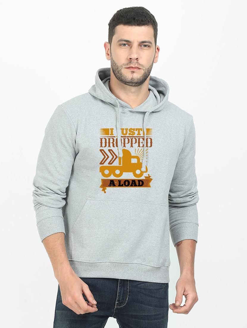 grey printed sweatshirt - 17973848 -  Zoom Image - 0