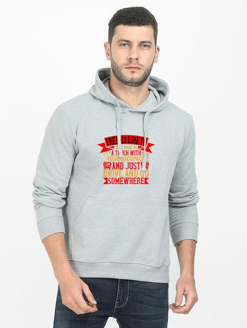 grey printed sweatshirt - 17973860 - Standard Image - 0