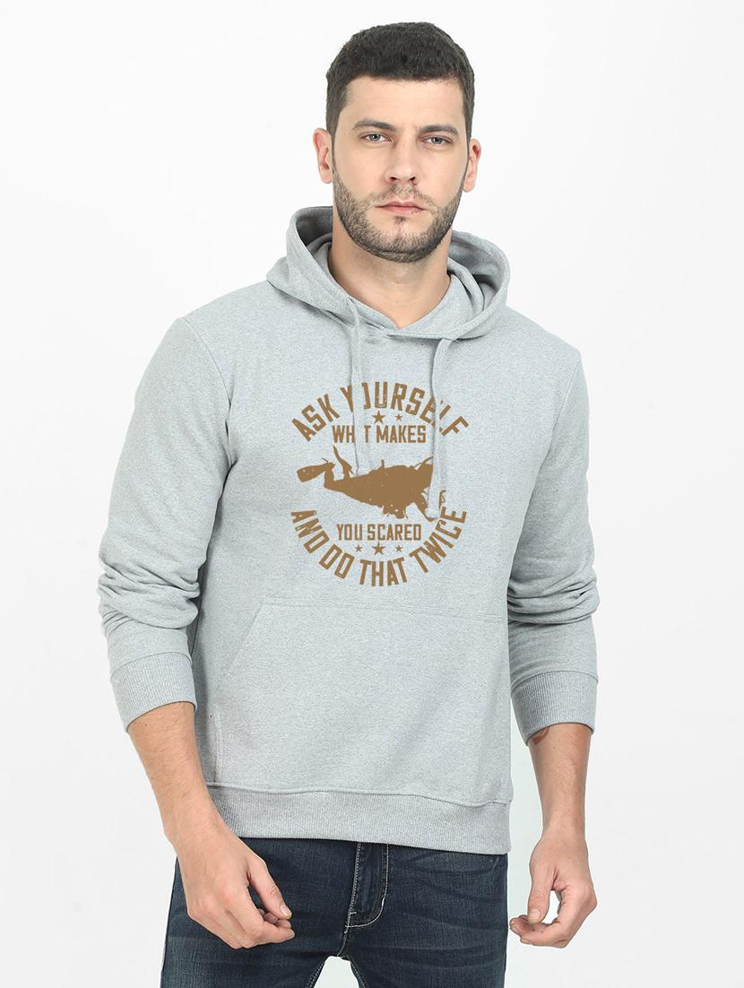 grey printed sweatshirt - 17974009 -  Zoom Image - 0